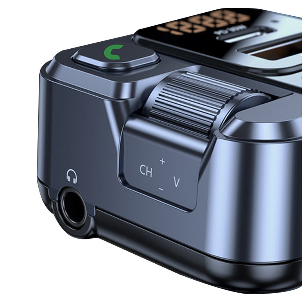 1Pc Handsfree FM Transmitter Bluetooth 5.1 Car Music Player Charging Adapter