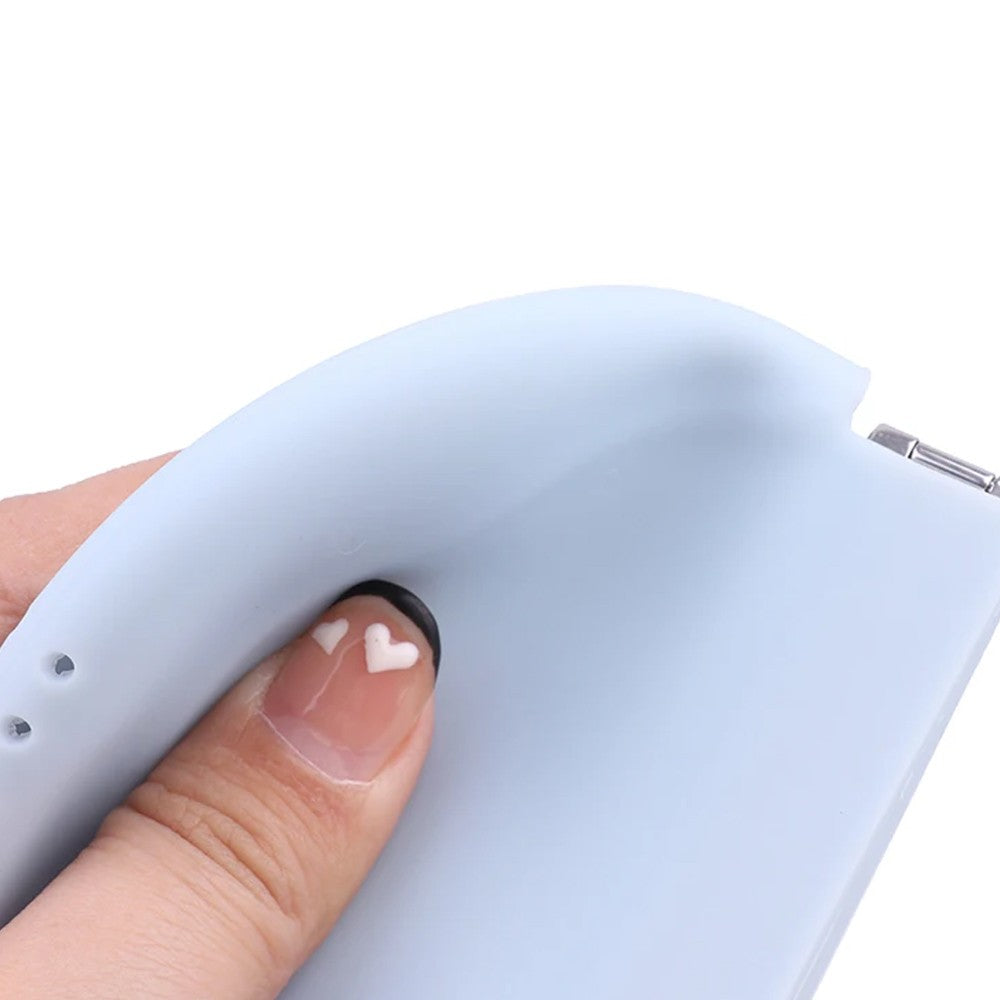 Portable Silicone Retainer Case Denture Mouth Guard Storage Case - Blue