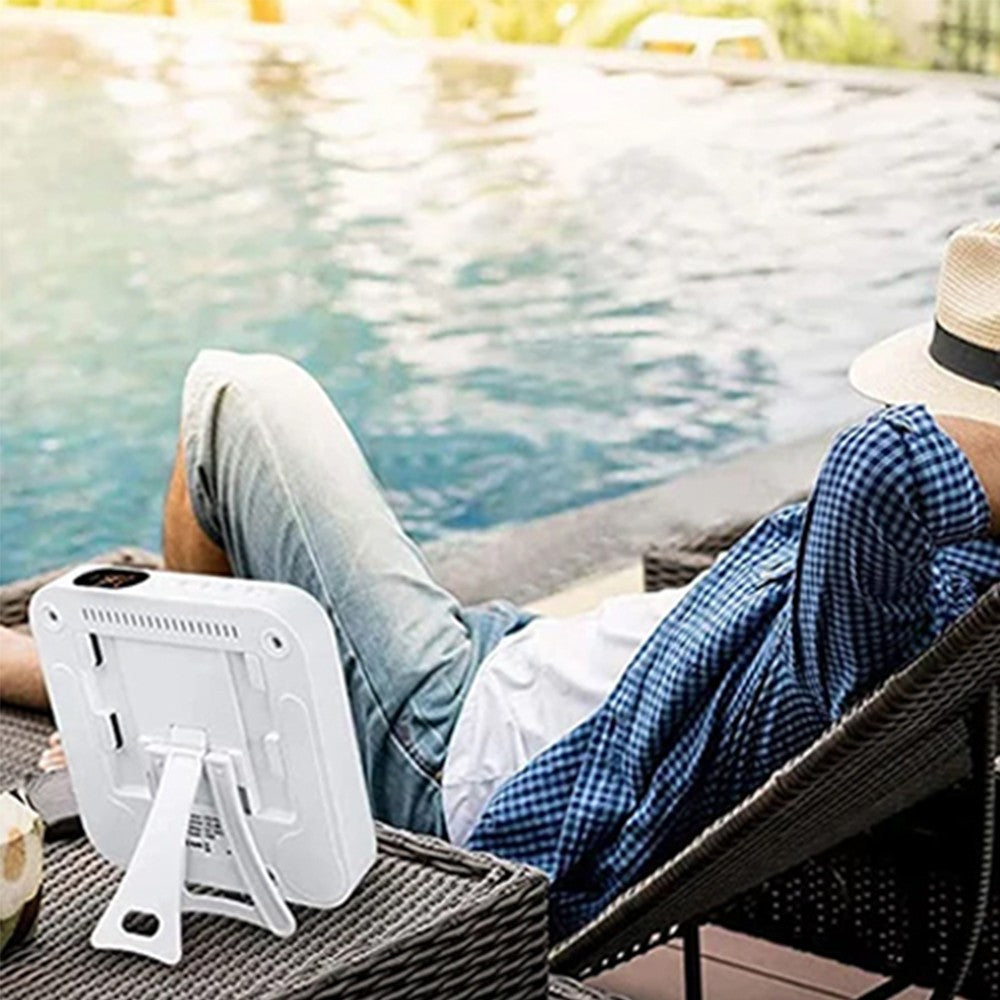 Portable CD Player with Bluetooth Receiver Music Player Home FM Radio - White