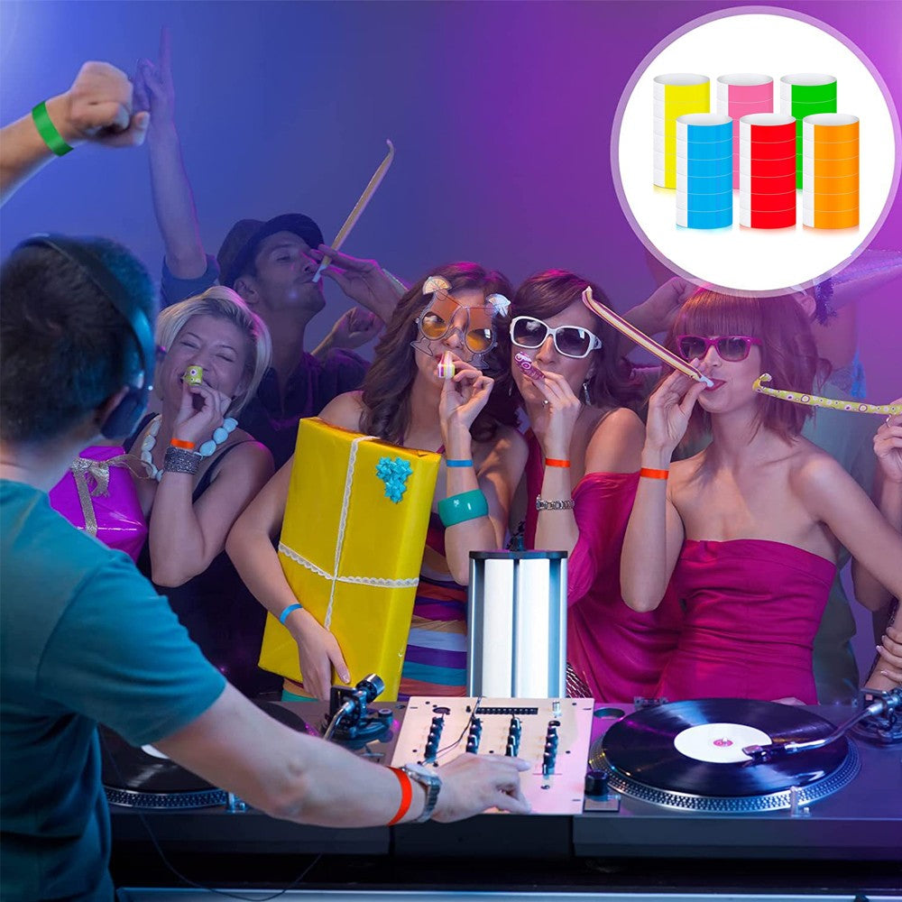 600 Pieces Paper Wristbands Colored Events Hand Bands Concert Party Wristbands