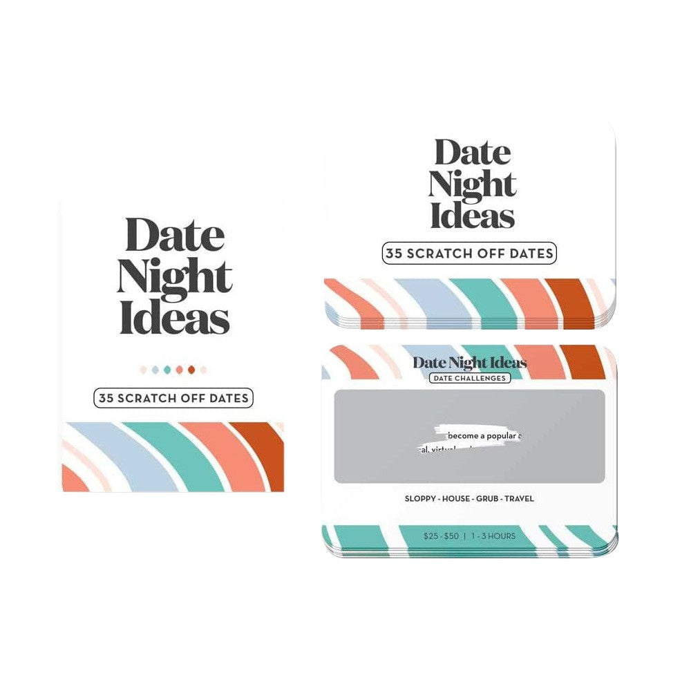 Couples Date Night Ideas Cards Scratch Card Game Set with Scratch Card Tool