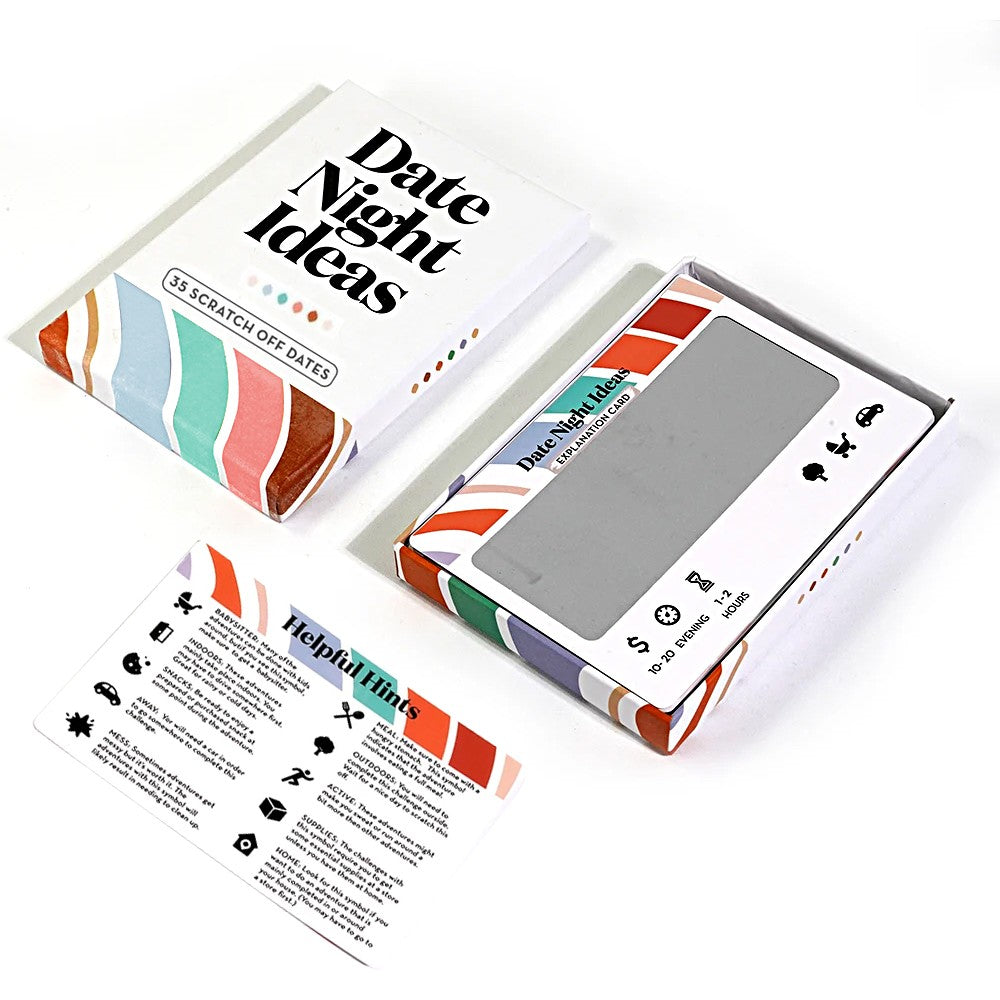 Couples Date Night Ideas Cards Scratch Card Game Set with Scratch Card Tool