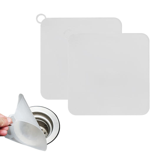 2Pcs 20x20cm Anti-smell Sewer Sealing Silicone Cover Tub Stopper Floor Drain Mat