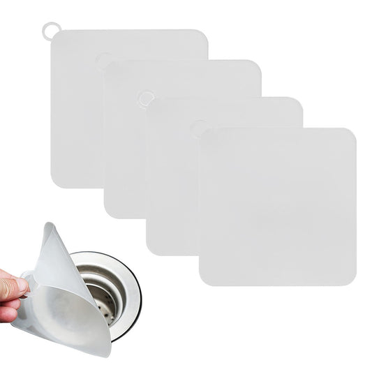 4Pcs 20x20cm Anti-smell Sewer Sealing Silicone Cover Tub Stopper Floor Drain Mat