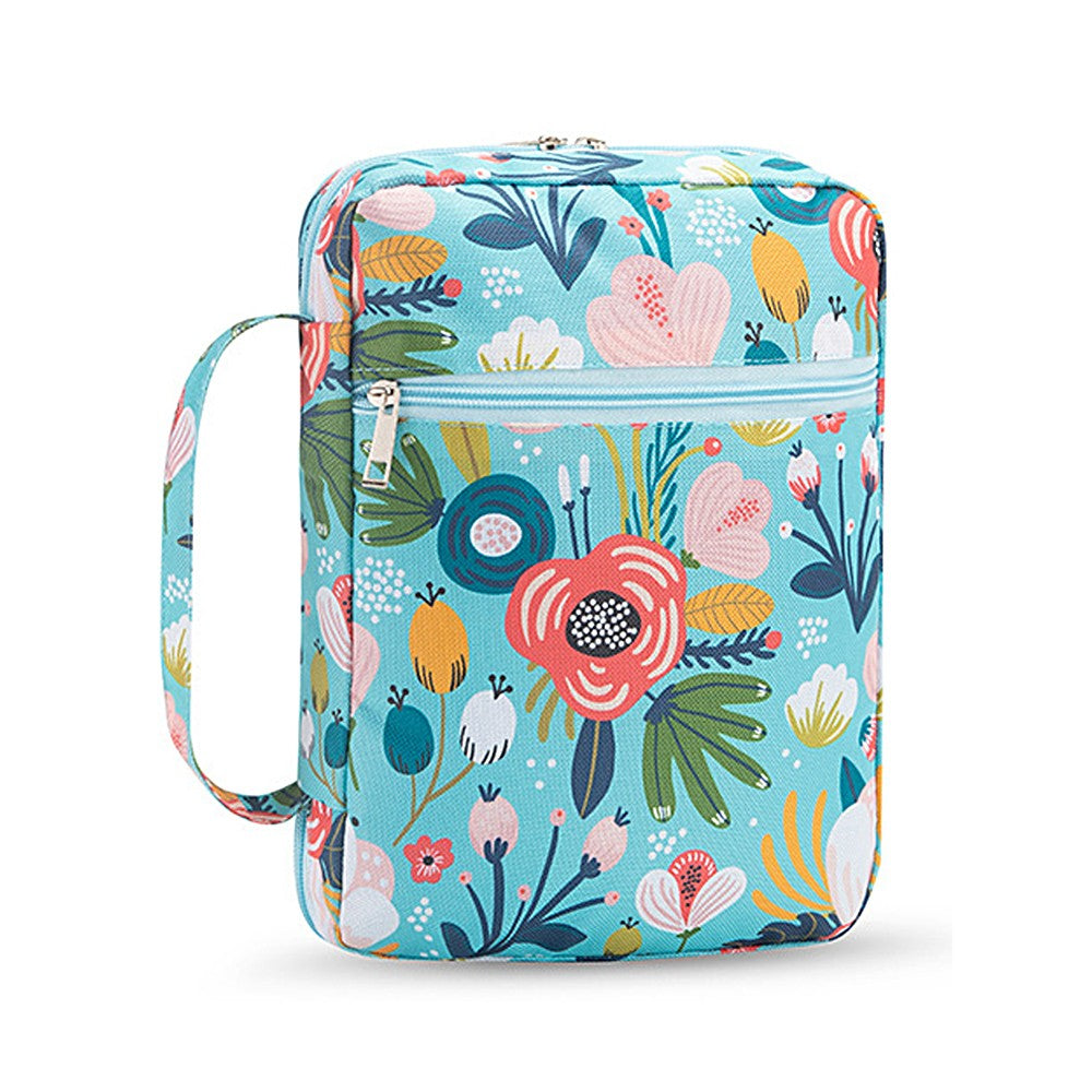 Printed Bible Bag Portable Bible Cover Bible Holder Case with Bookmark - Style 3