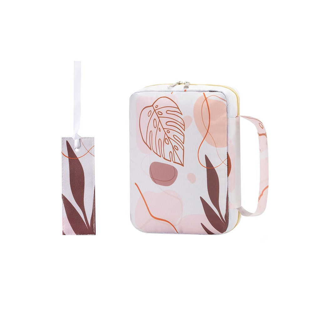 Printed Bible Bag Portable Bible Cover Bible Holder Case with Bookmark - Style 4