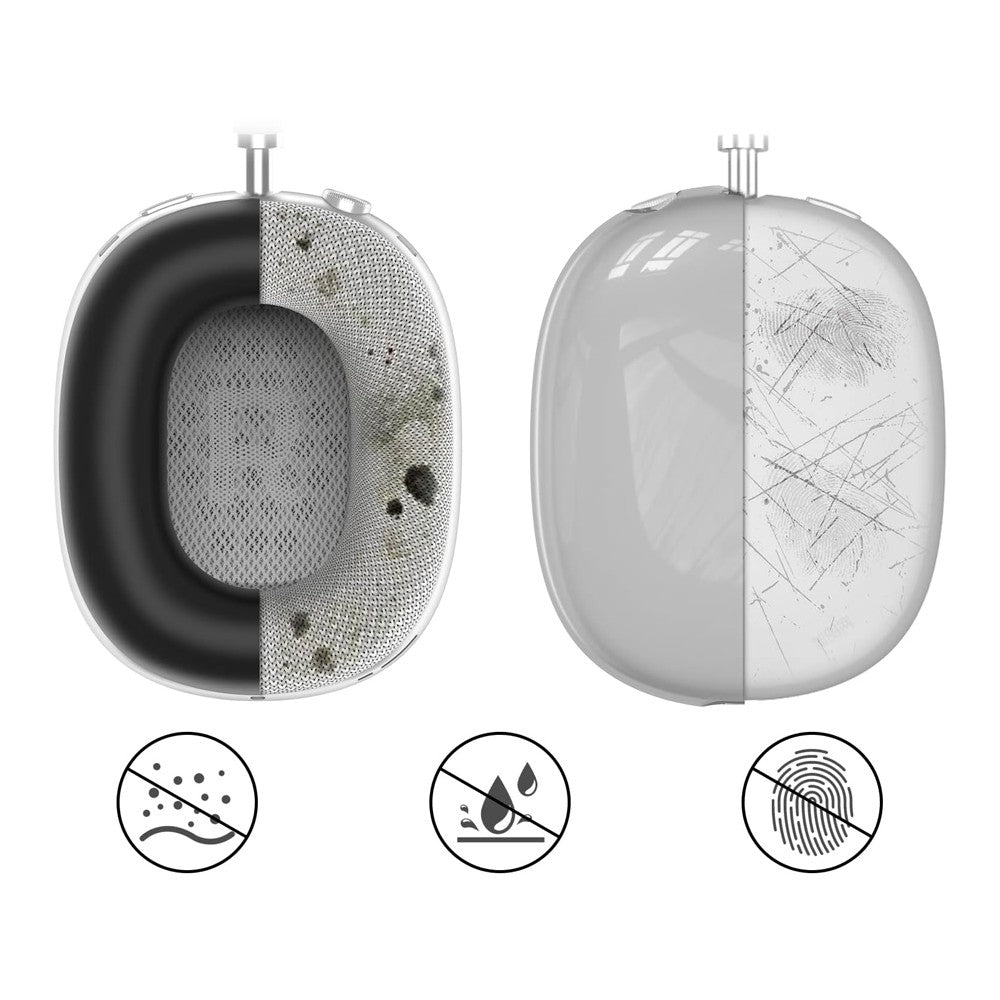 For Apple Airpods Max Protective Cover Case Transparent Headphones Case - Black