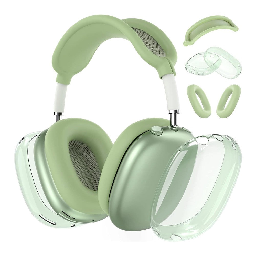 For Apple Airpods Max Protective Cover Case Transparent Headphones Case - Green