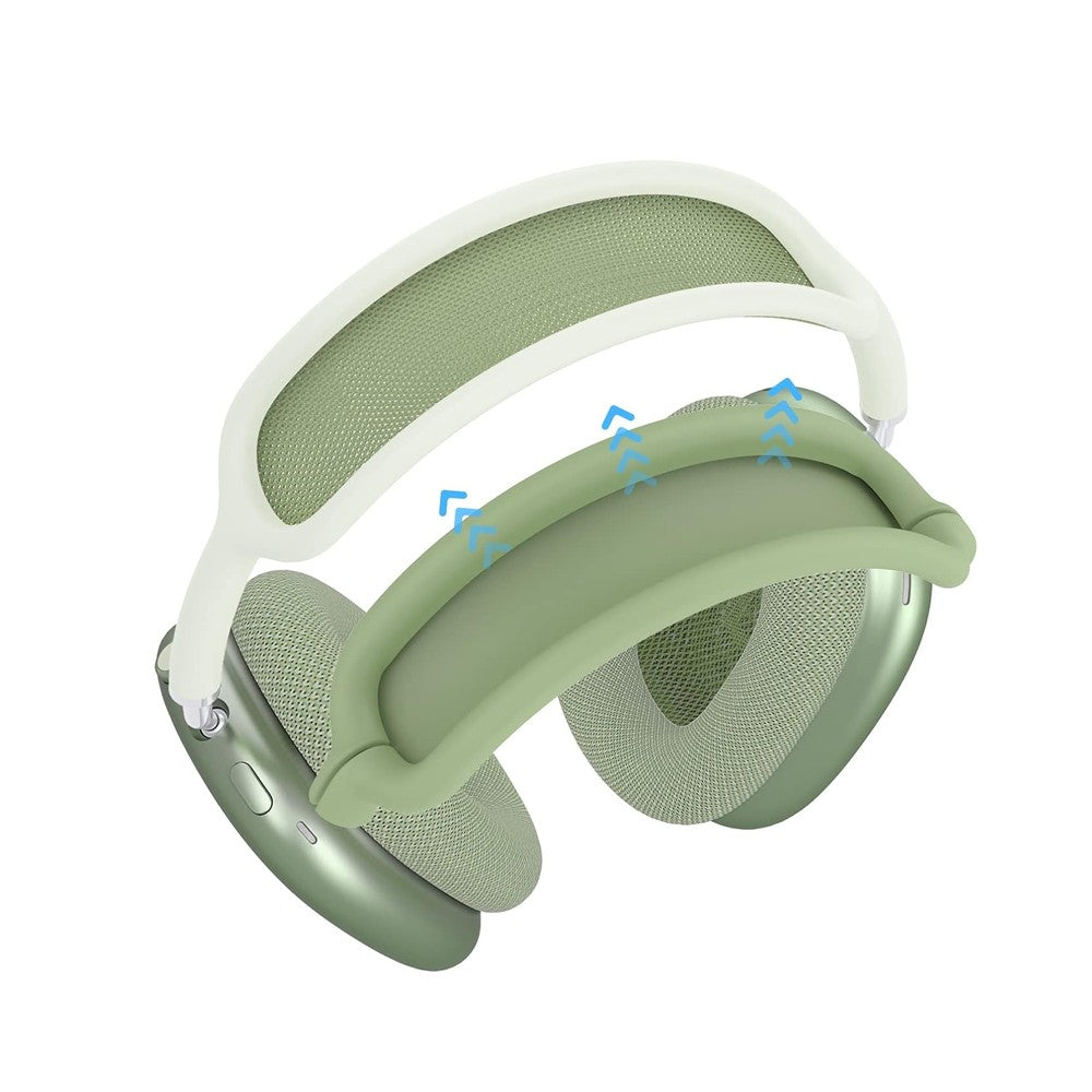 For Apple Airpods Max Protective Cover Case Transparent Headphones Case - Green