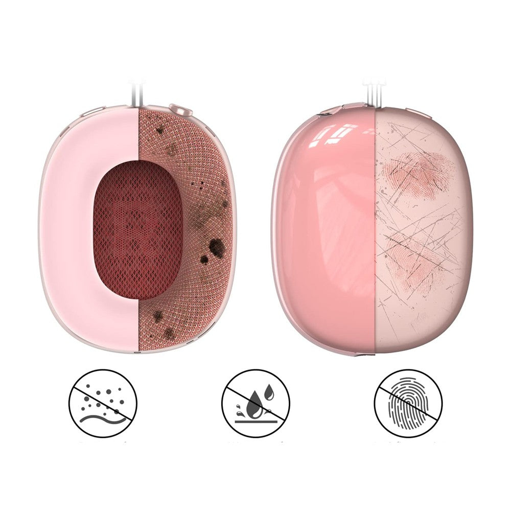For Apple Airpods Max Protective Cover Case Transparent Headphones Case - Pink