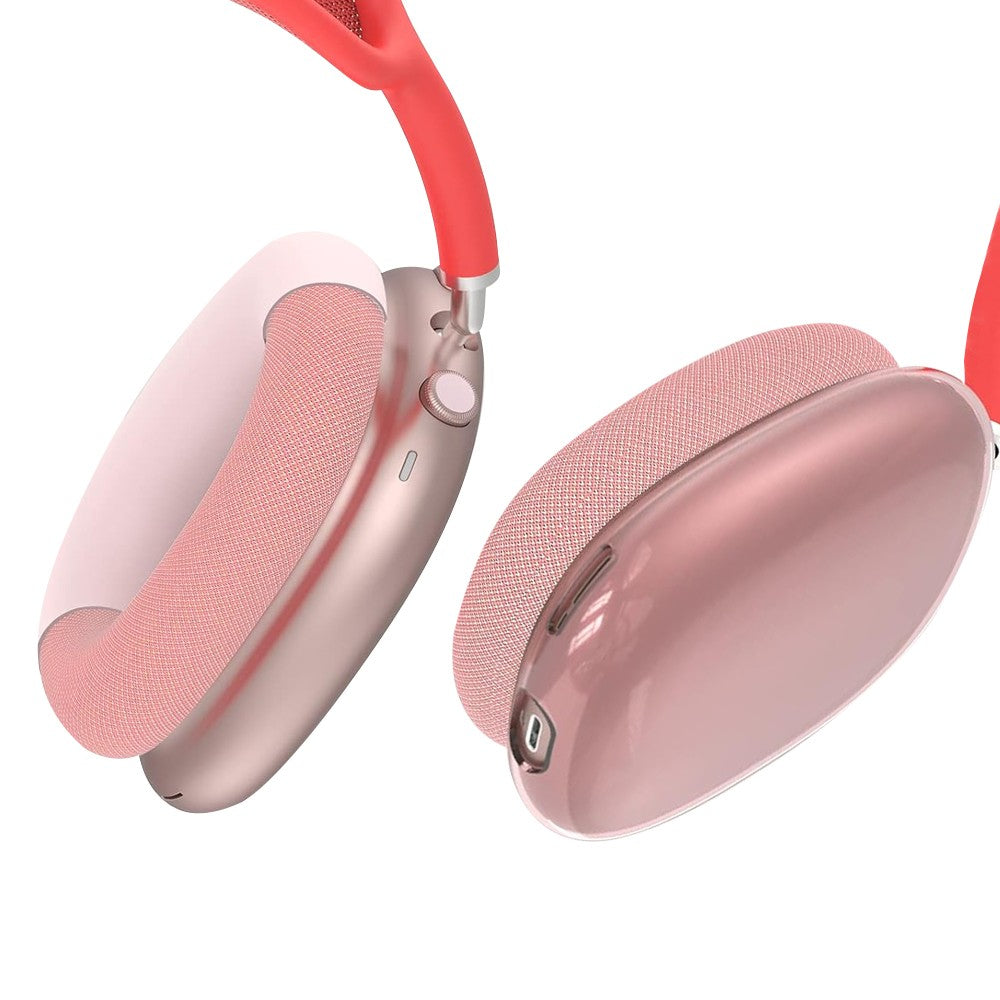 For Apple Airpods Max Protective Cover Case Transparent Headphones Case - Pink