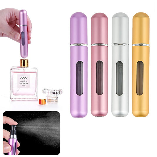 4Pcs 8ML Refillable Perfume Atomisers Travel Mini Empty Spray Bottles