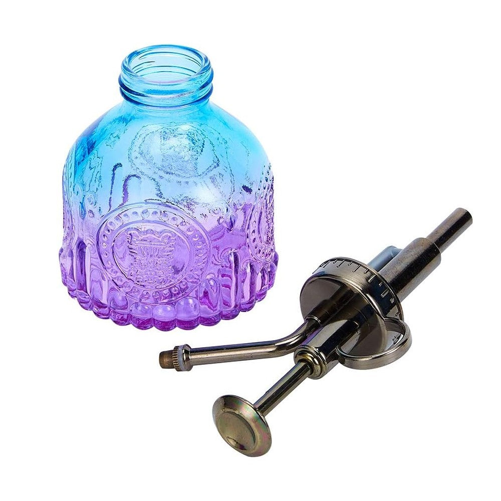 1Pc Glass Plant Mister Spray Bottle Watering Bottle with Top Pump - Blue-Purple
