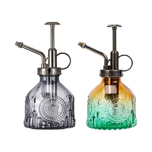 2Pcs Glass Plant Mister Spray Bottle Watering Bottle with Top Pump