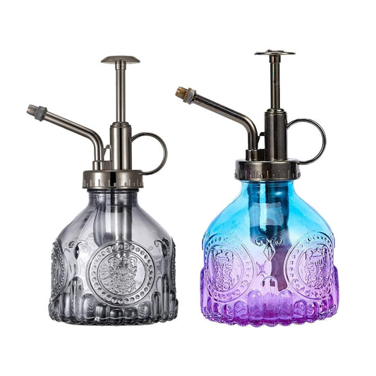 2Pcs Glass Plant Mister Spray Bottle Watering Bottle with Top Pump