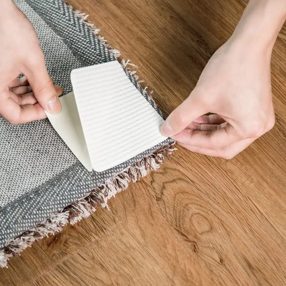 4Pcs Washable Rug Pad Grippers Non Slip Rug Pads for Hardwood Floors and Tiles