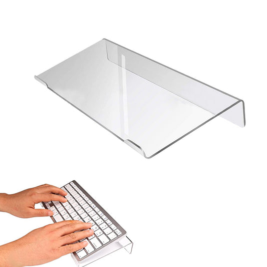 Tilted Computer Keyboard Stand Acrylic Keyboard Holder without Anti-Slip Strip