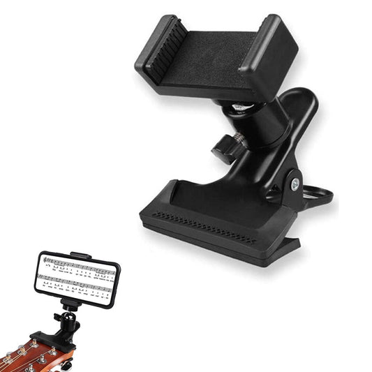 1Pc Guitar Bass Head Phone Holder Clip-On Live Broadcast Phone Bracket