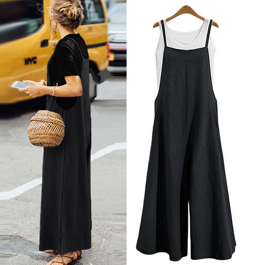 Women's Wide Leg Jumpsuit Black