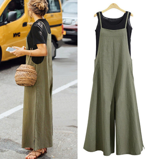 Women's Wide Leg Jumpsuit Green