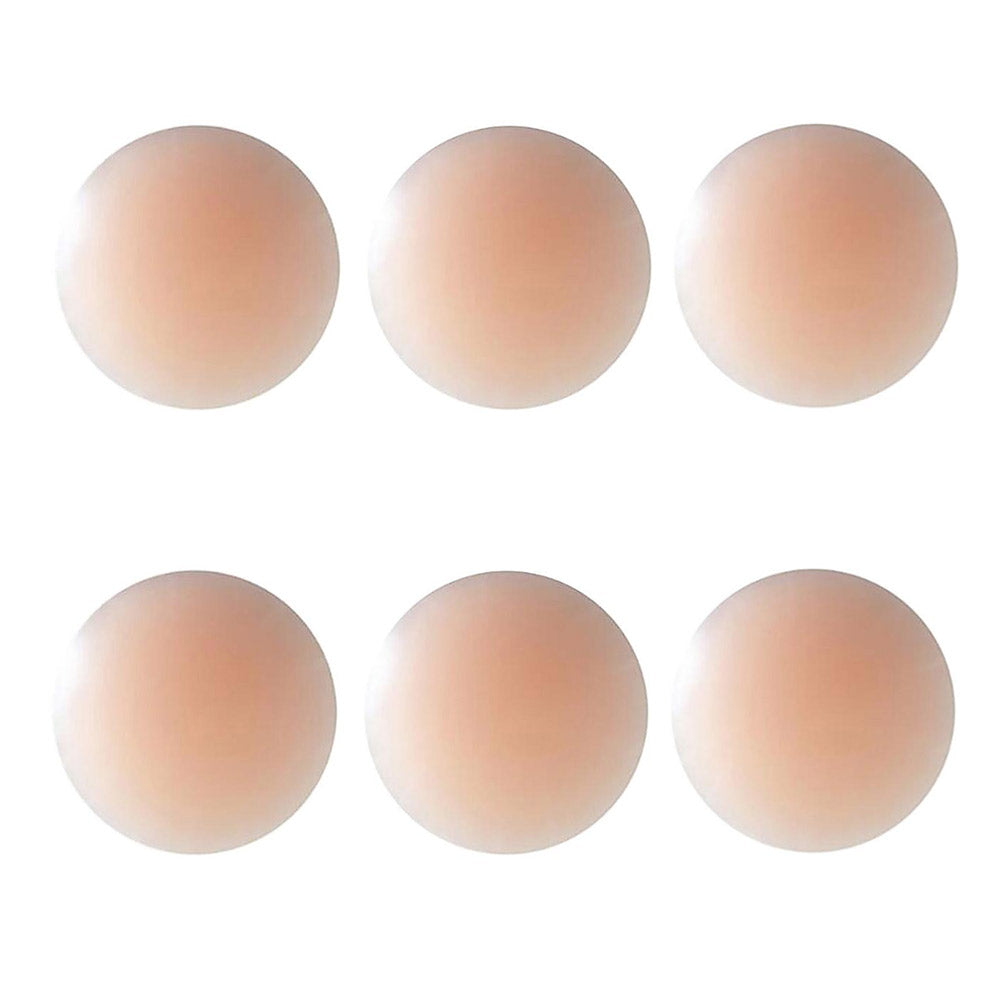 3 Pairs Reusable Self Adhesive Silicone Breast Nipple Cover Invisible Breast Nipple Stickers