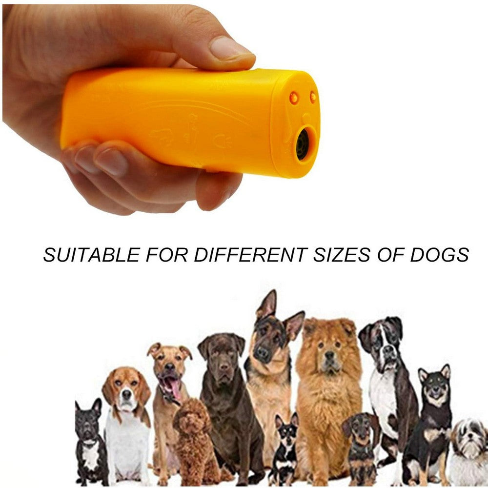 2 X Anti-Barking Dog Trainer Dog Repellent Trainer Ultrasonic Anti Barking Device with LED Flashlight