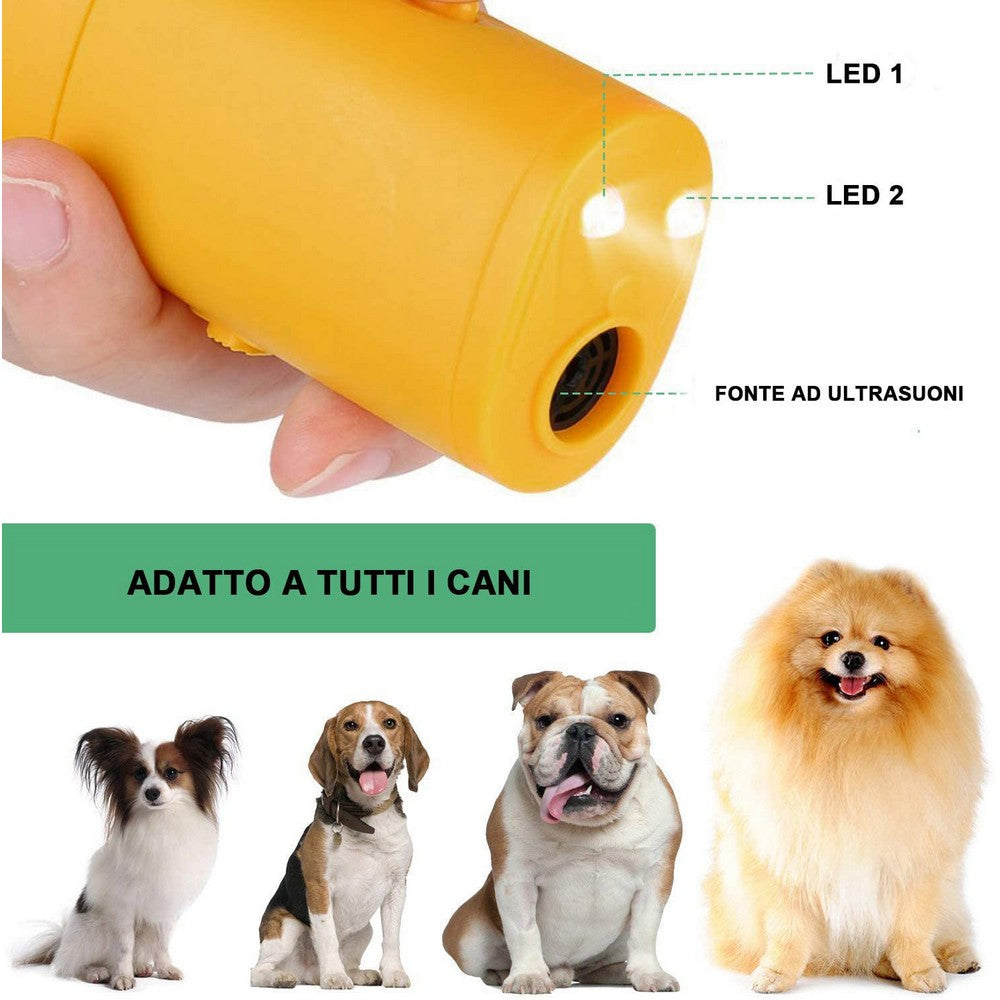 Anti-Barking Dog Trainer Dog Repellent Trainer Ultrasonic Anti Barking Device with LED Flashlight