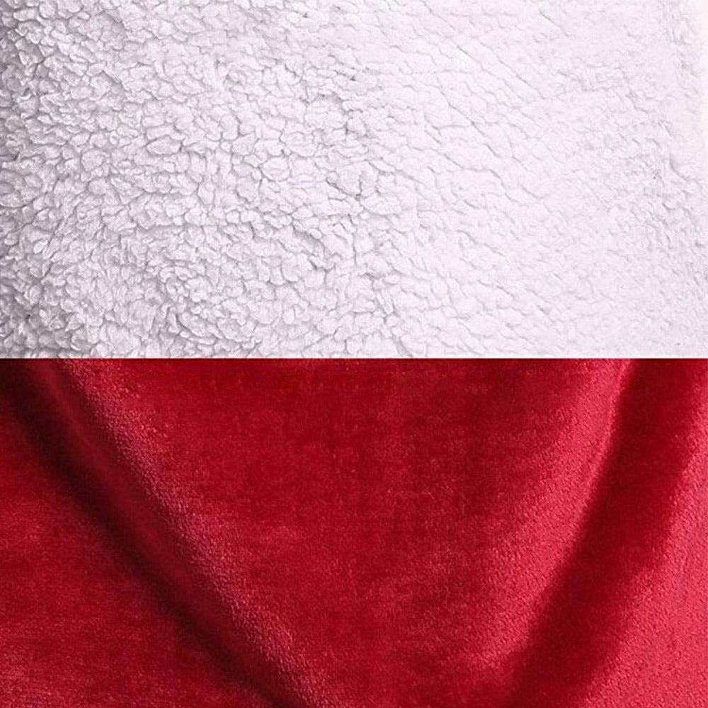 Unisex Oversized Hoodie Blanket Fleece Blanket Hoodie Sherpa Blanket Hoodie Red