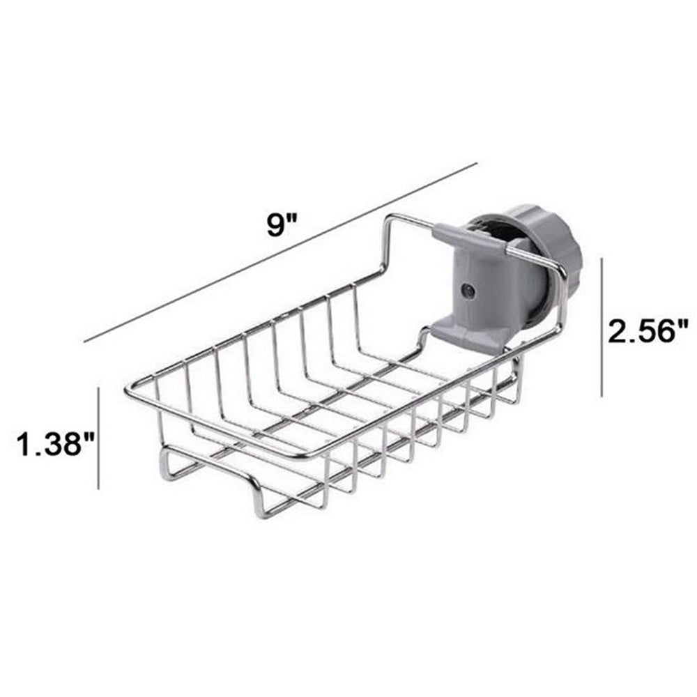 Kitchen Caddy Stainless Steel Sink Faucet Storage Rack Sponge Holder Organizer