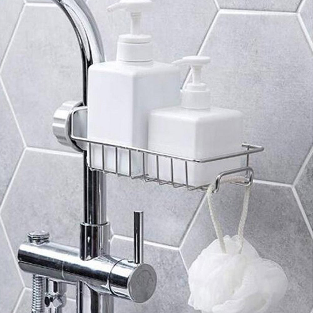 Kitchen Caddy Stainless Steel Sink Faucet Storage Rack Sponge Holder Organizer