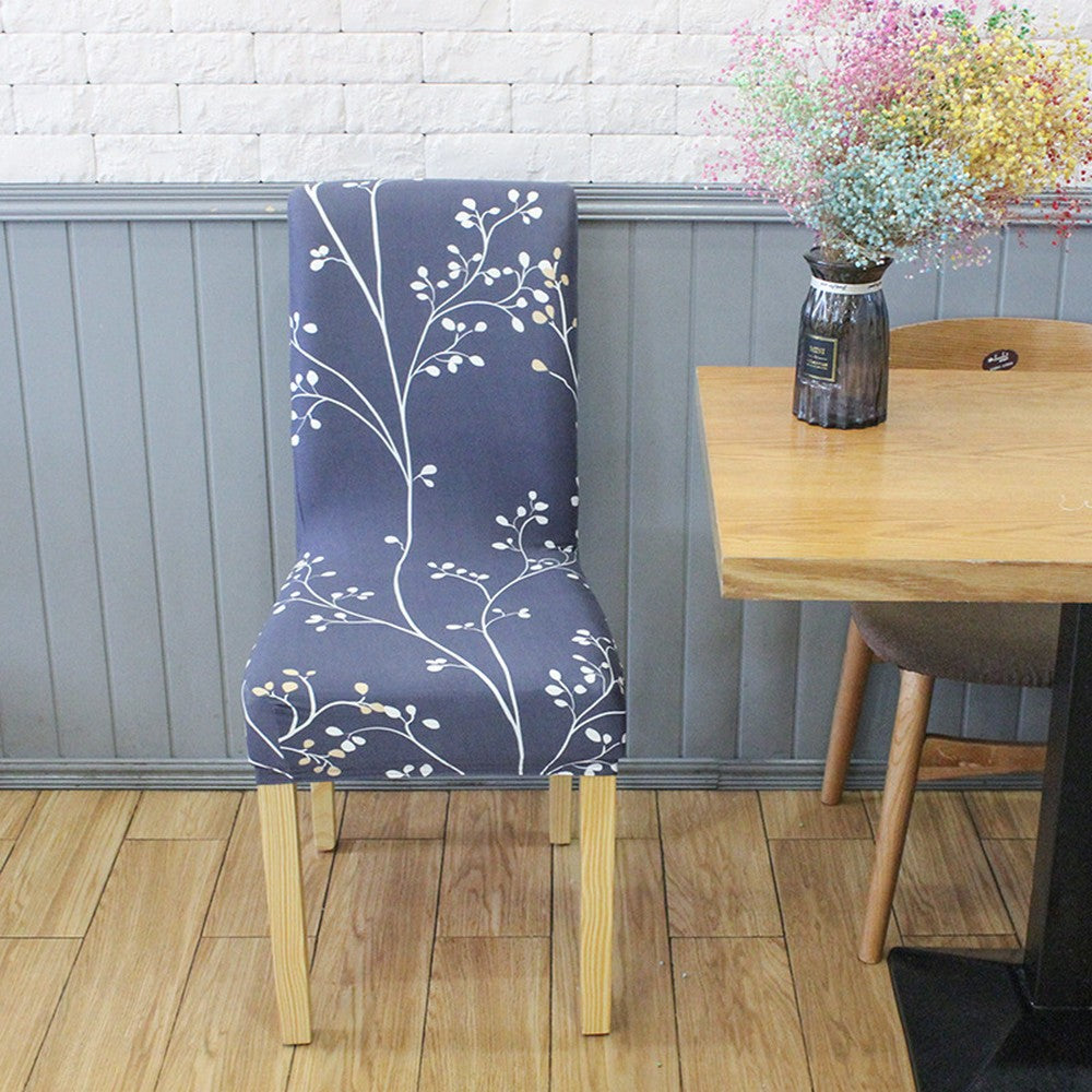 2 X Printed Stretch Dining Chair Slipcover Style 1