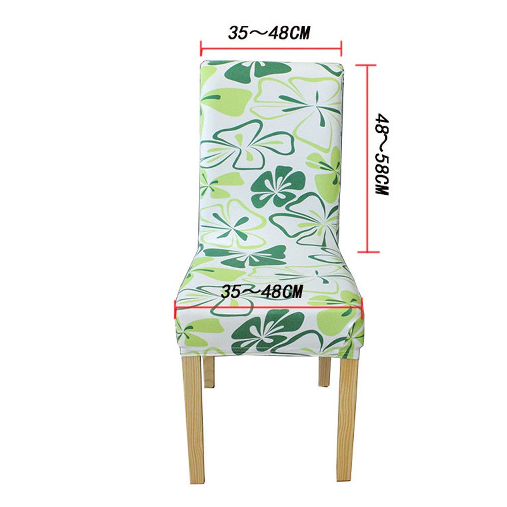 2 X Printed Stretch Dining Chair Slipcover Style 1