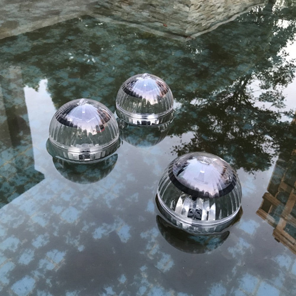 4 X Waterproof Solar Floating LED Lights Warm White
