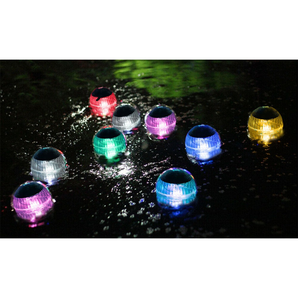 4 X Colour Changing Waterproof Solar Floating LED Lights