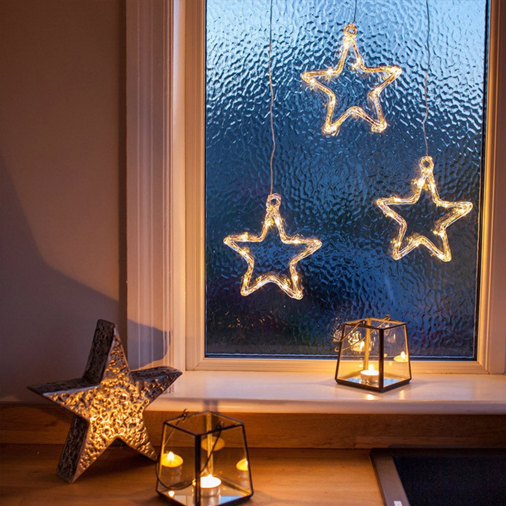 4Pcs Styles Window Decor Lights with Suction Cup