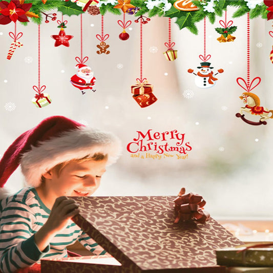 60 x 90cm Removable Christmas Window Clings Decal Wall Sticker