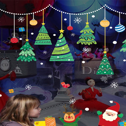 60 x 90cm Removable Christmas Window Clings Decal Wall Sticker
