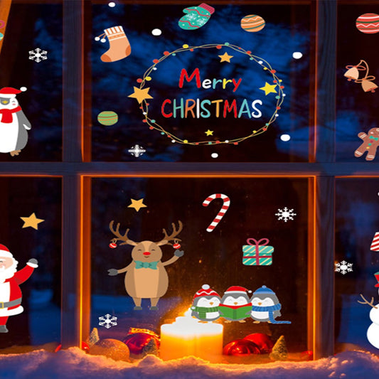 60 x 90cm Removable Christmas Window Clings Decal Wall Sticker
