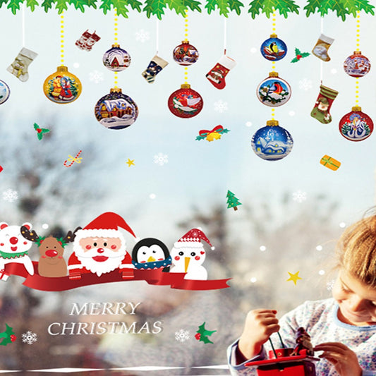 60 x 90cm Removable Christmas Window Clings Decal Wall Sticker