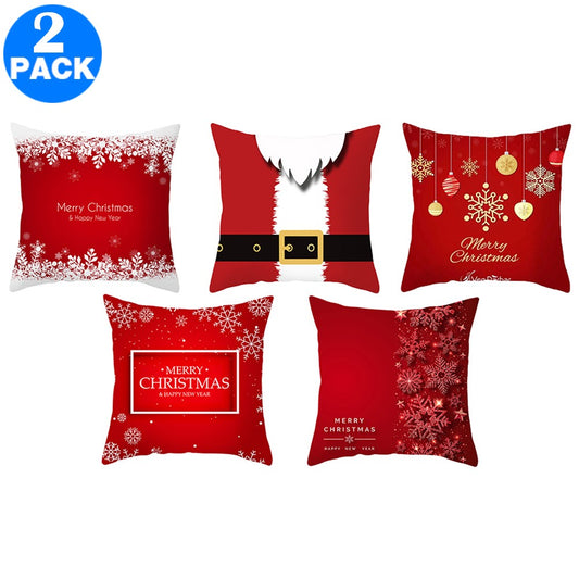 2Pack 45 X 45CM Christmas Decorative Square Pillow Cases Same Colour