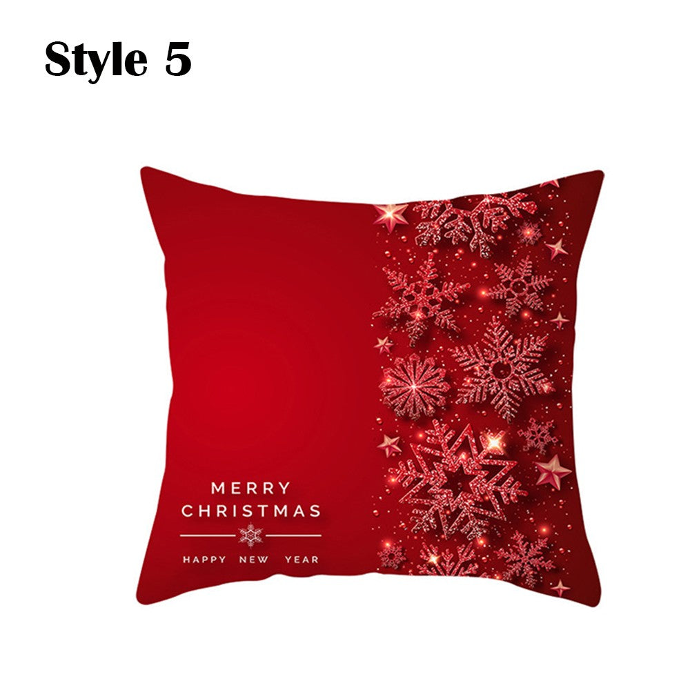 2Pack 45 X 45CM Christmas Decorative Square Pillow Cases Style 1 and Style 5