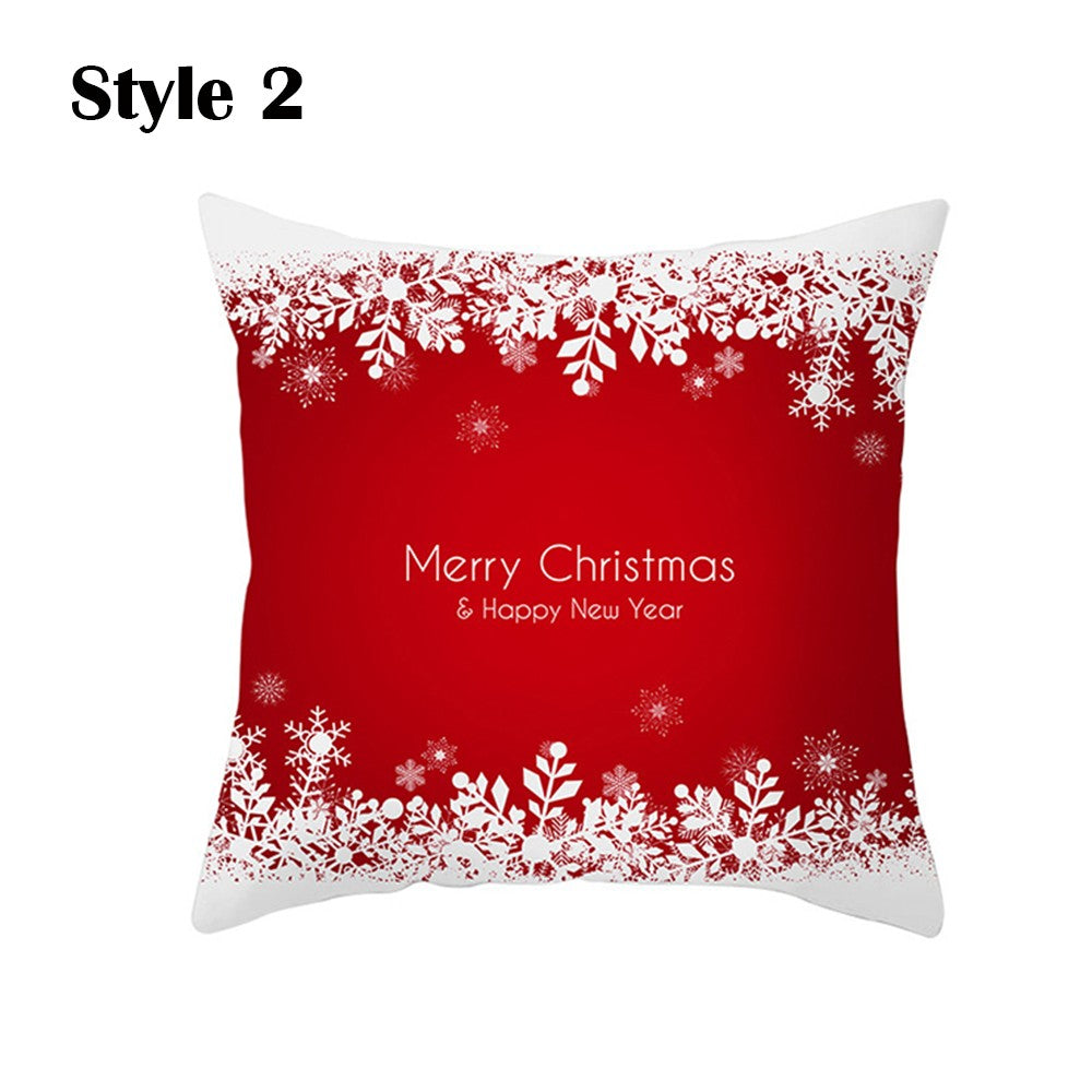 4Pack 45 X 45CM Christmas Decorative Square Pillow Cases Style 1 Style 2 Style 3 Style 4