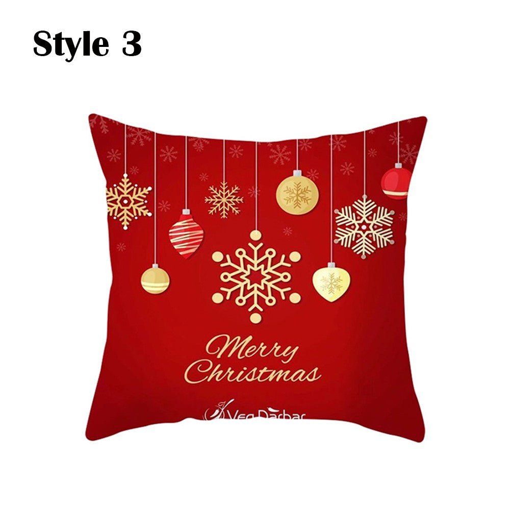 4Pack 45 X 45CM Christmas Decorative Square Pillow Cases Style 1 Style 2 Style 3 Style 4