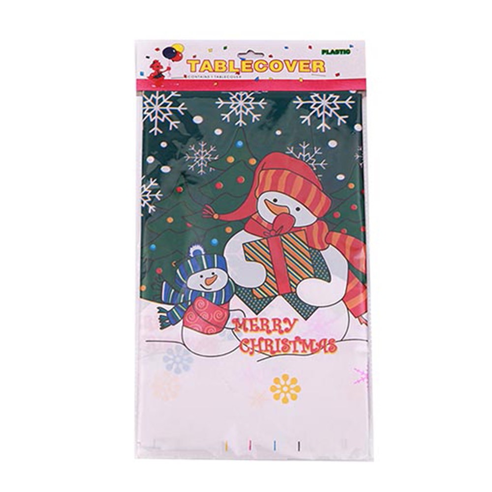 4Pcs Waterproof Oil-Proof Plastic Christmas Table Covers