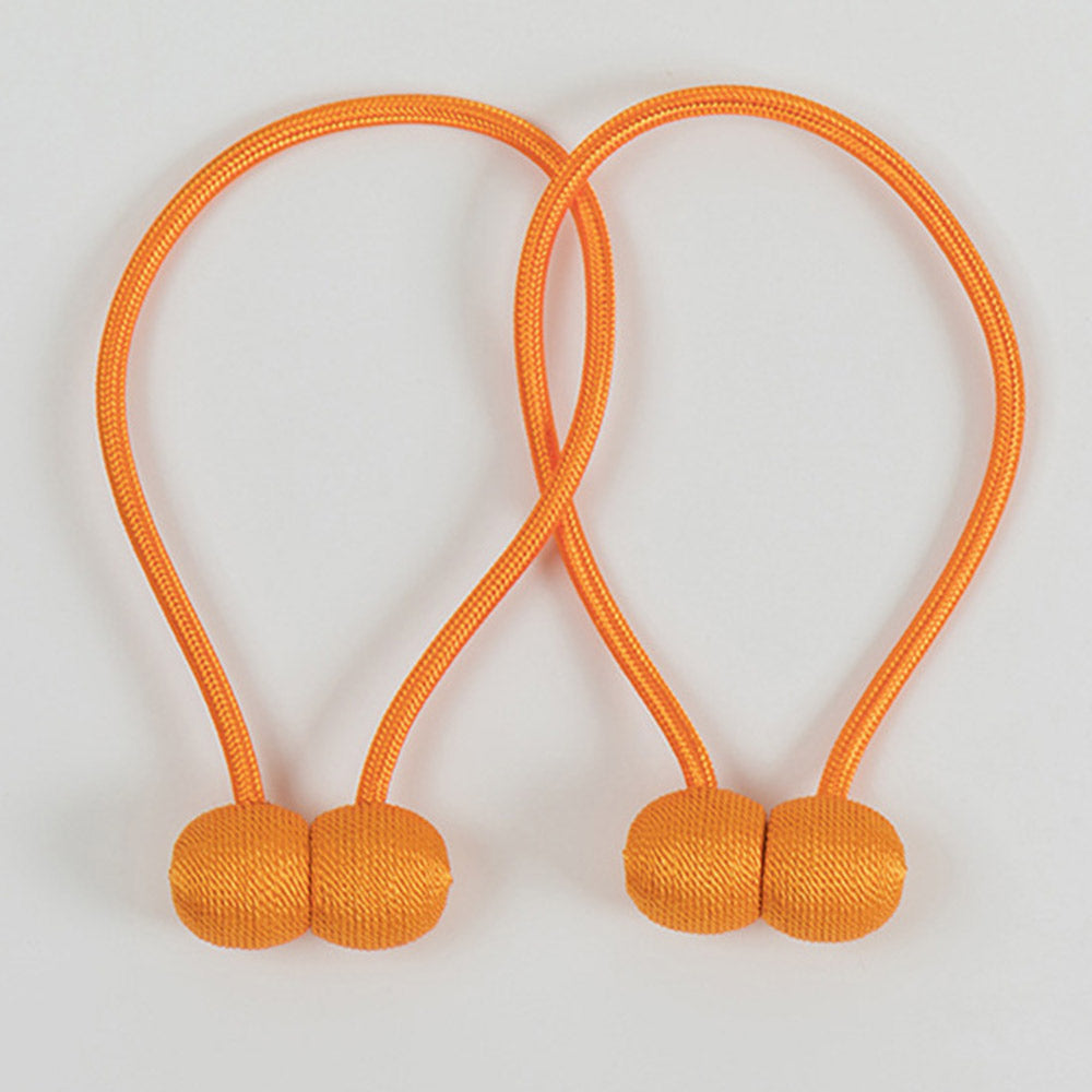 2X Home Decor Magnetic Ball Curtain Tiebacks-Orange