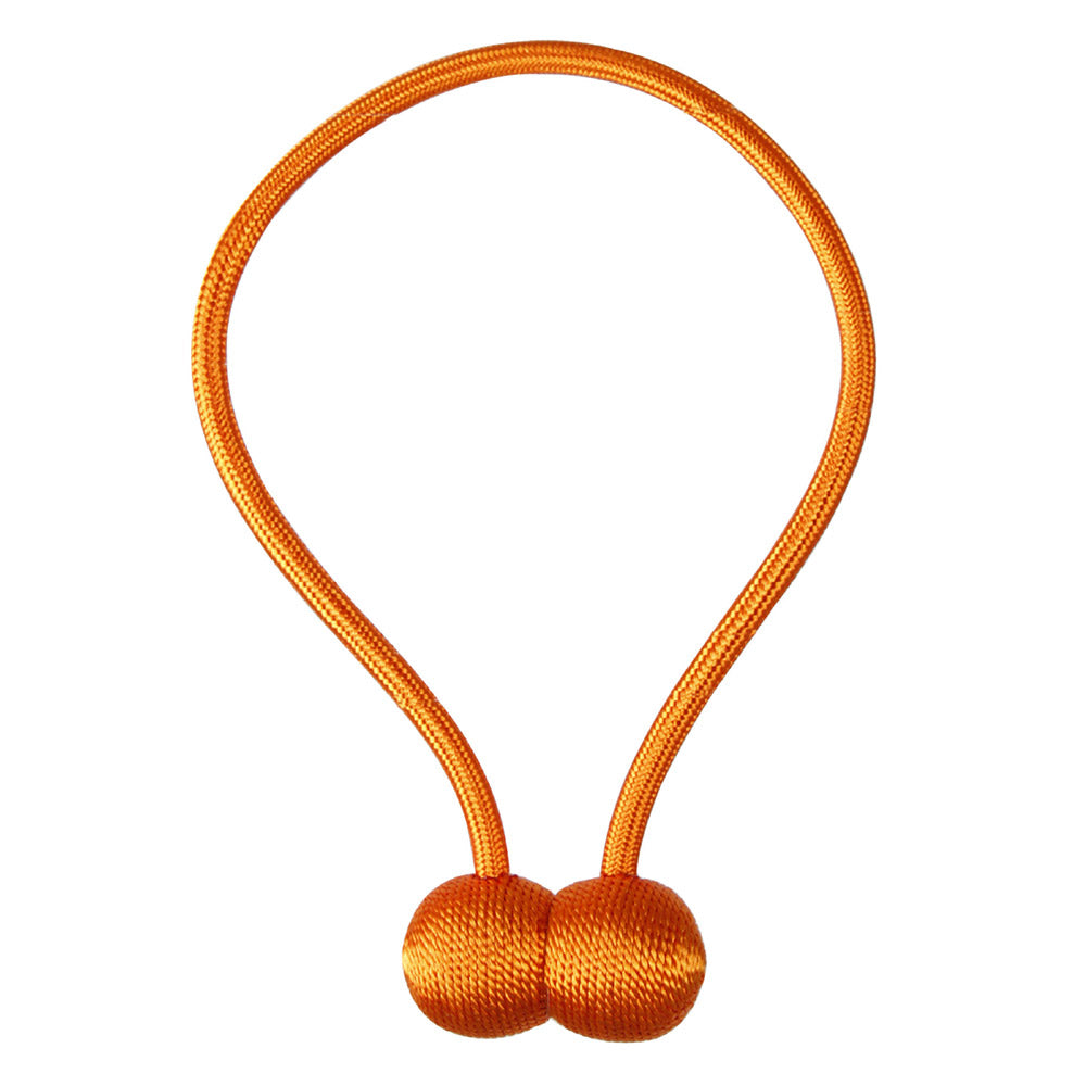 2X Home Decor Magnetic Ball Curtain Tiebacks-Orange