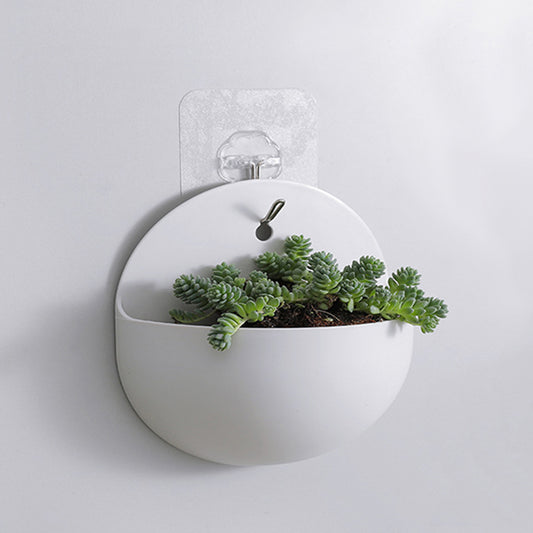 4 X White Wall Mounted Planters Hanging Plant Pot Grow Vase Tank Home Decor
