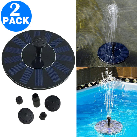 2 Pack Solar Power Floating Fountain
