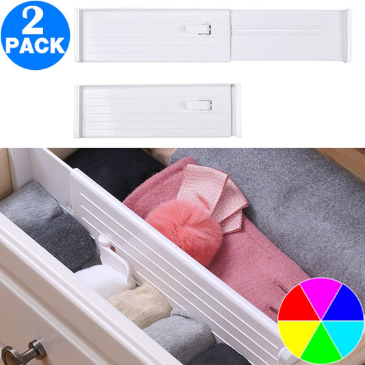 2 X Retractable Drawer Storage Divider for Home Kitchen
