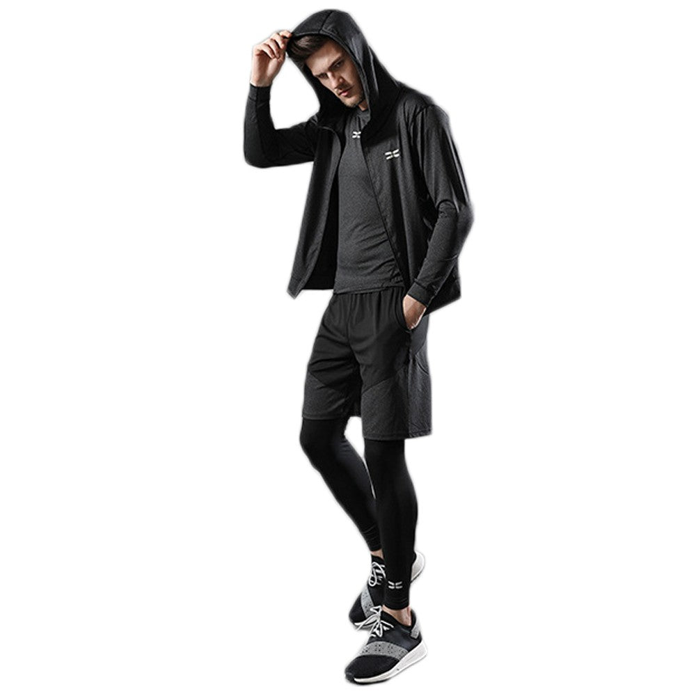 5Pcs Mens Tracksuit Set Grey